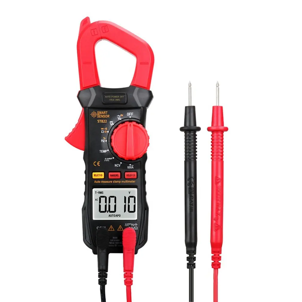 

Smart Digital Clamp Meter High Precision ST822 Manual Range Multimeter AC Clamp Ammeter Clamp Calibrator