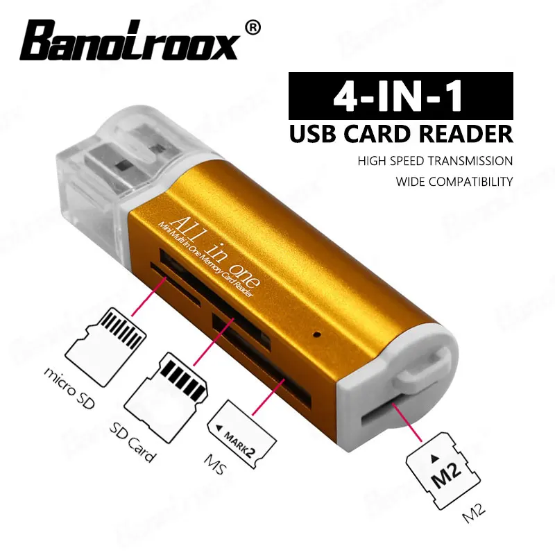 Устройство для чтения карт Micro SD Banolroox USB C M2 MMC MS PRO DUO|Картридеры| |