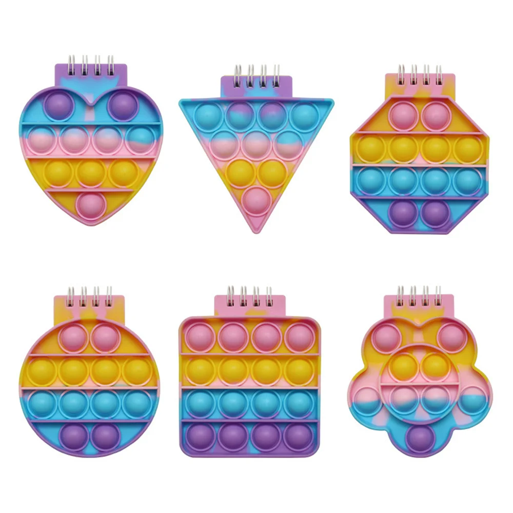 

Kawaii Pop Its мини-блокнот Push Bubble Pop фиджет-игрушка спиральные пузырьки записные книжки Сожмите марионетку сенсорные игрушки