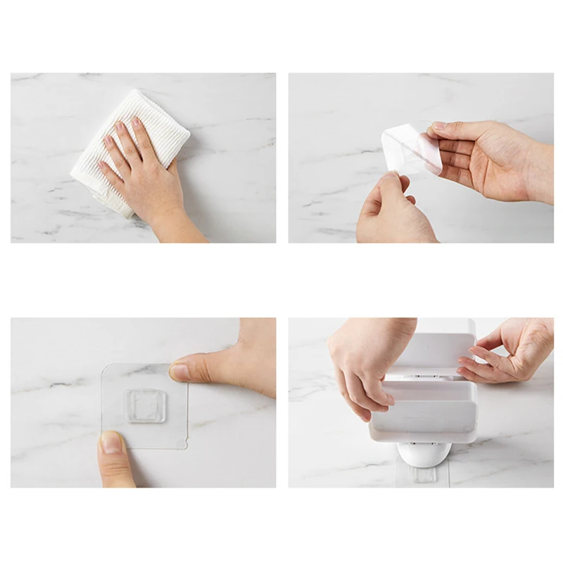 

Double Layer Wall Mounted Soap Dish Soap Holder Sponge Shelf Basket Shower Caddy Storage for Bathroom