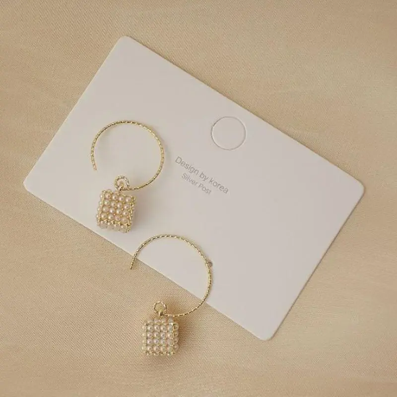 

Sweet Romantic Imitation Pearl Square Earrings For Women Charming Earings Jewelry85LB
