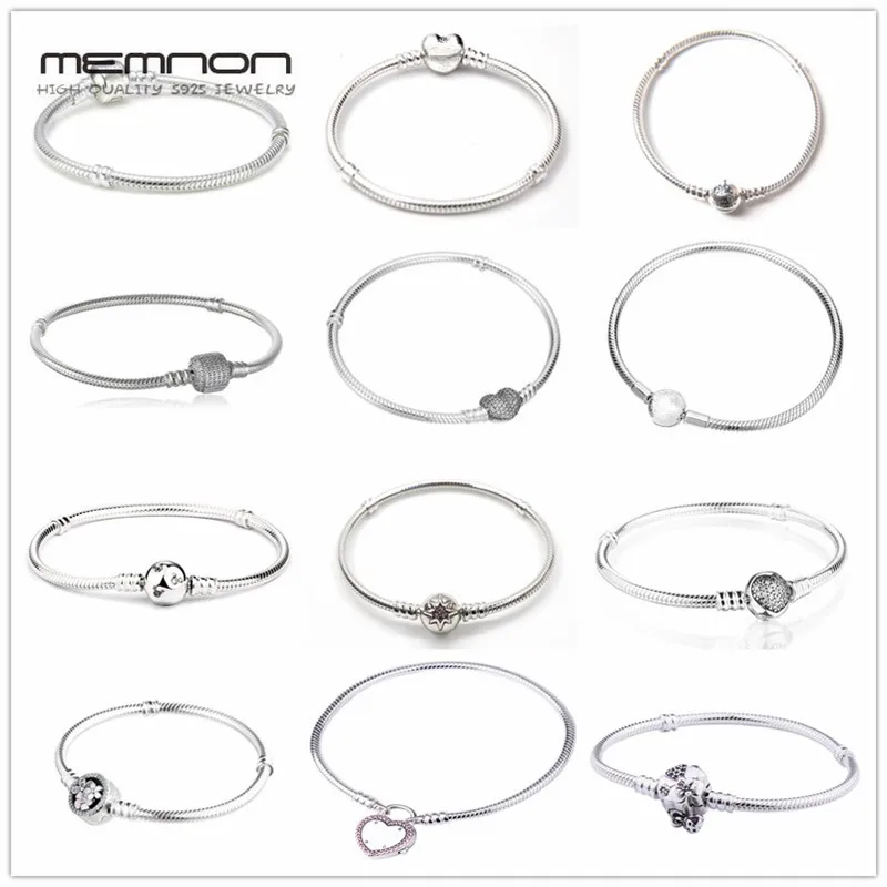 Серебряное ювелирное изделие Memnon 925 пробы много видов браслетов для женщин