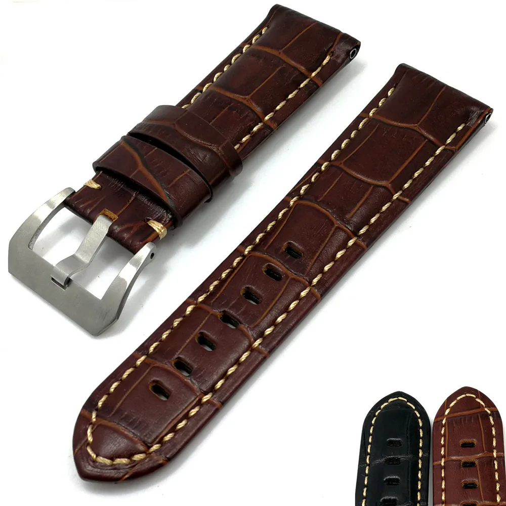 Ремешок из коровьей кожи в стиле ретро спортивный браслет бамбуковой для Panerai