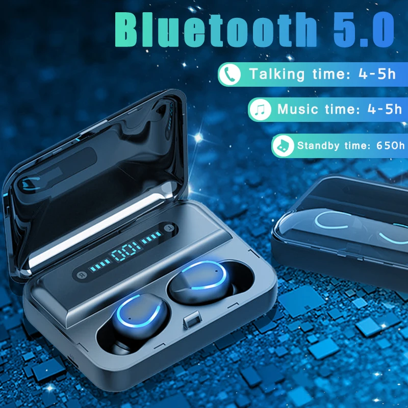 

Беспроводные наушники Bluetooth V5.1 TWS, 3000 мАч, беспроводные наушники Bluetooth со светодиодным дисплеем, гарнитура с сенсорным управлением, наушники