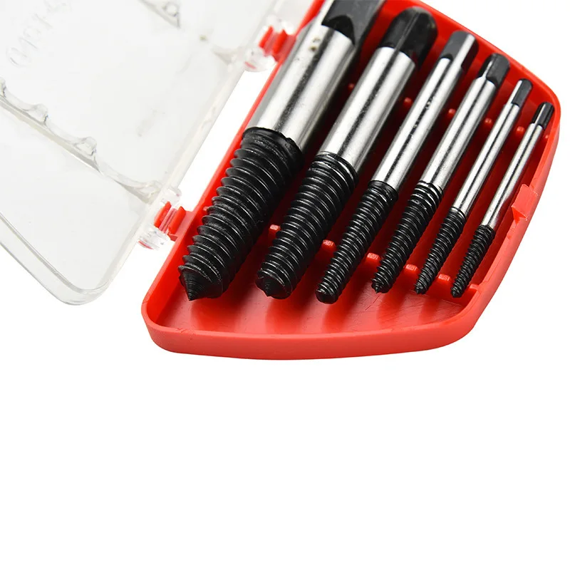 

6PCS Damaged Screw Extractor Drill Bit Extractor Drill Set Broken Bolt Stud Removal Tool Kit 6 Different Size