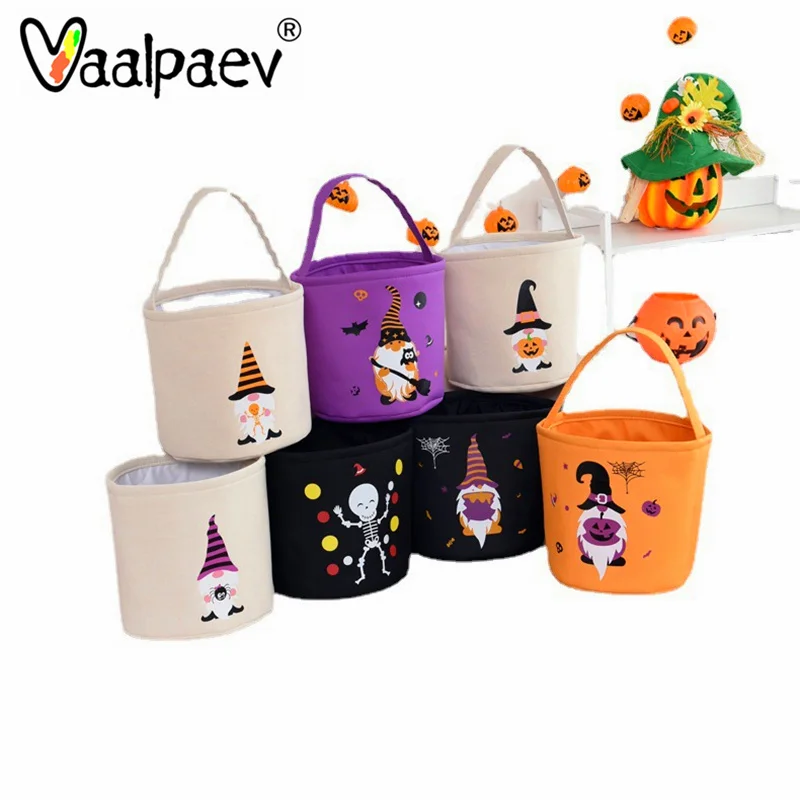 

Тканевый мешок для конфет на Хэллоуин, ведро в виде тыквы, детские сумки для покупок, реквизит скелета для декорирования, игрушки для снятия ...