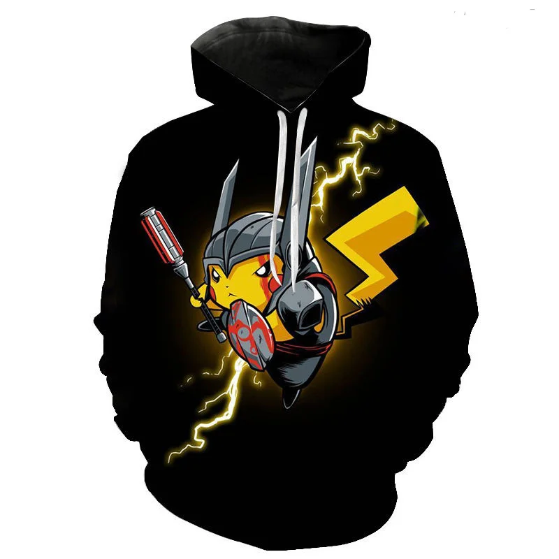 

2021 Autumn/Spring New Men's And Women's Children's Casual Hoodie Pokemon 3d Printing Cartoon Anime Children's Pullover Coat