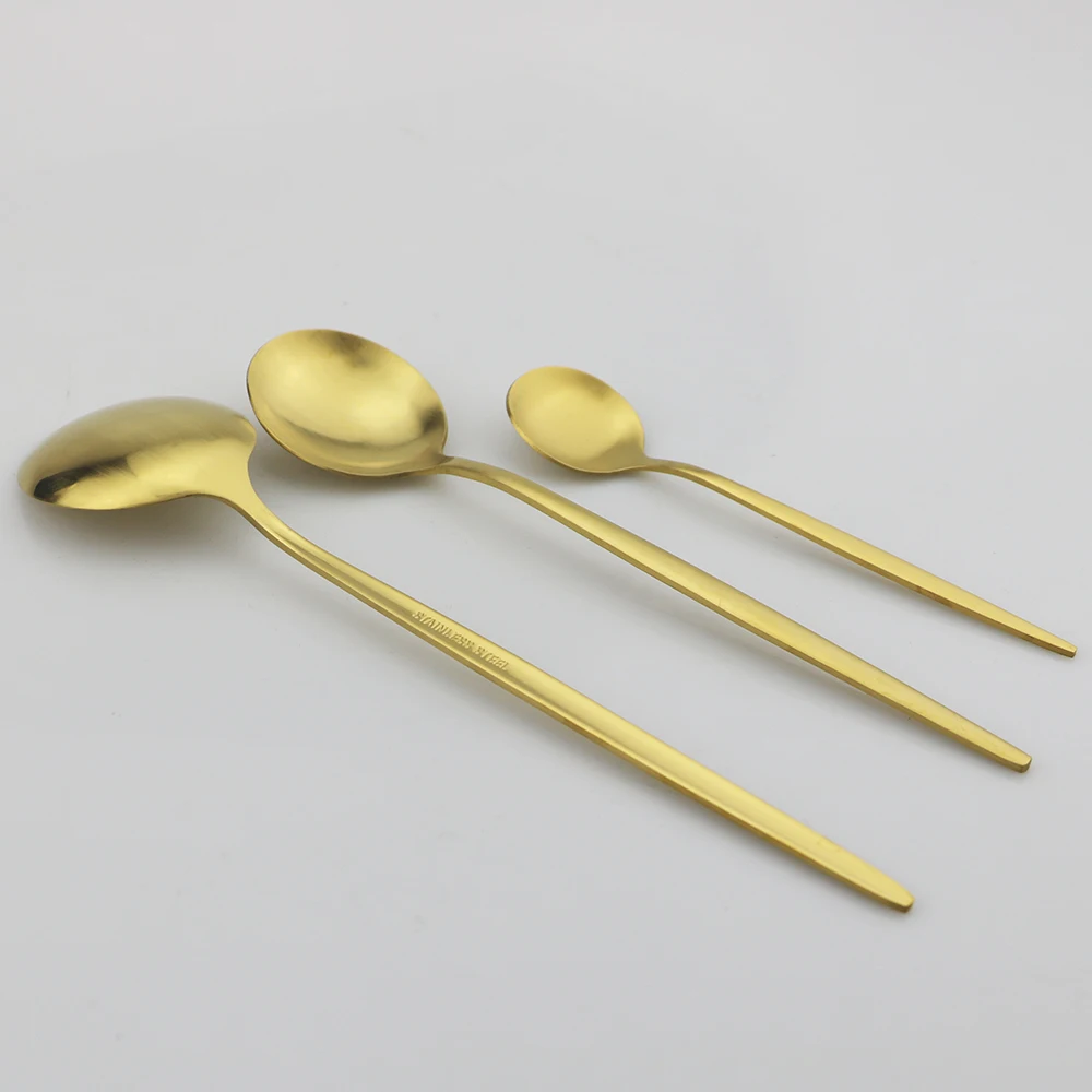 Набор посуды из белого золота 30 шт. матовая ложка для ножей вилка столовые