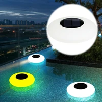 outdoor romantic party decor colorful solar powered waterproof inflatable floating led night light yard garden pool pond lamp