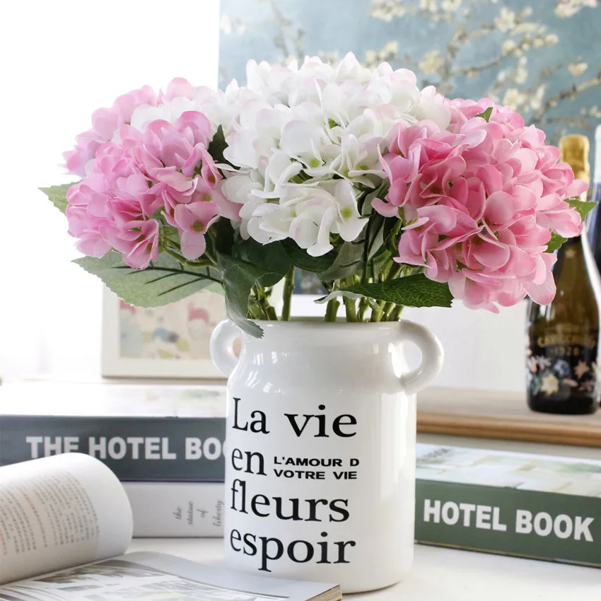 1 шт./Искусственные цветы короткий филиал Гортензия Букет невесты Свадебный дом