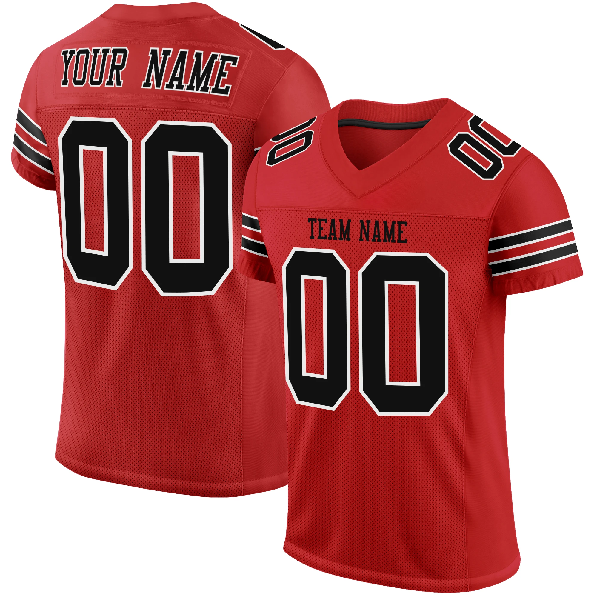 Sublimation Custom Rugby Jersey Printing Team Name Number Mesh Breathable American Football Jersey For Men/Kids Football Shirt