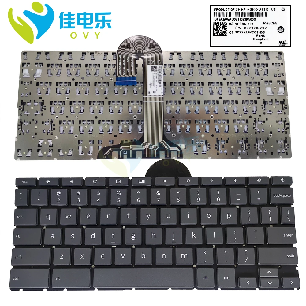 

US English replacement keyboards for HP Chromebook 11 G7 G8 EE 9Z.NH8SQ.101 NSK-XU1SQ L82760-001 notebook keyboard original New