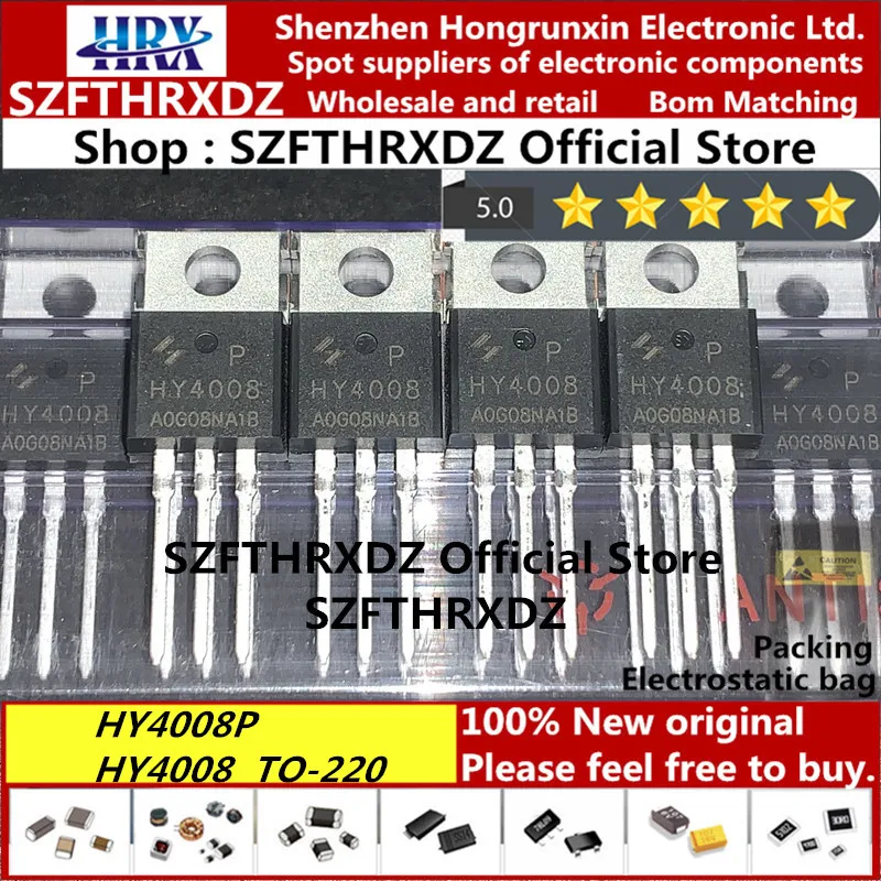 100% Новый оригинальный HY4008P TO 220FB 3L HY4008 220 MOSFET 80V 200A TO220 50 шт/труба (10 шт)|Индукторы| |