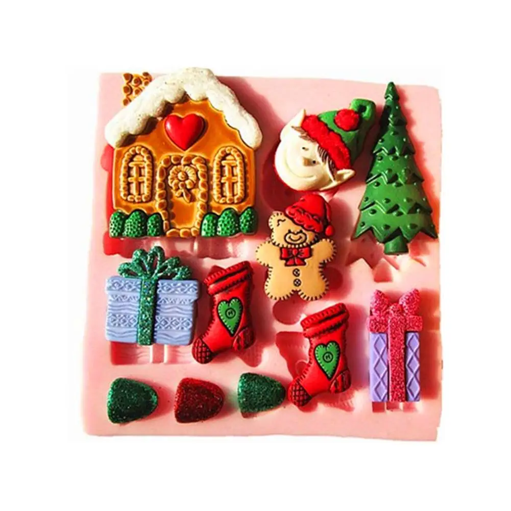 9x9 см Рождественская елка тематическая форма помадка Силиконовая Форма Кухня