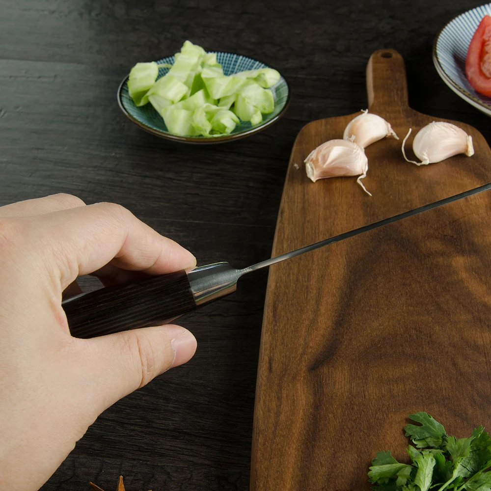 Зубчатый нож для хлеба кухонный Дизайн Лазерная Дамасская Жилка лезвие из