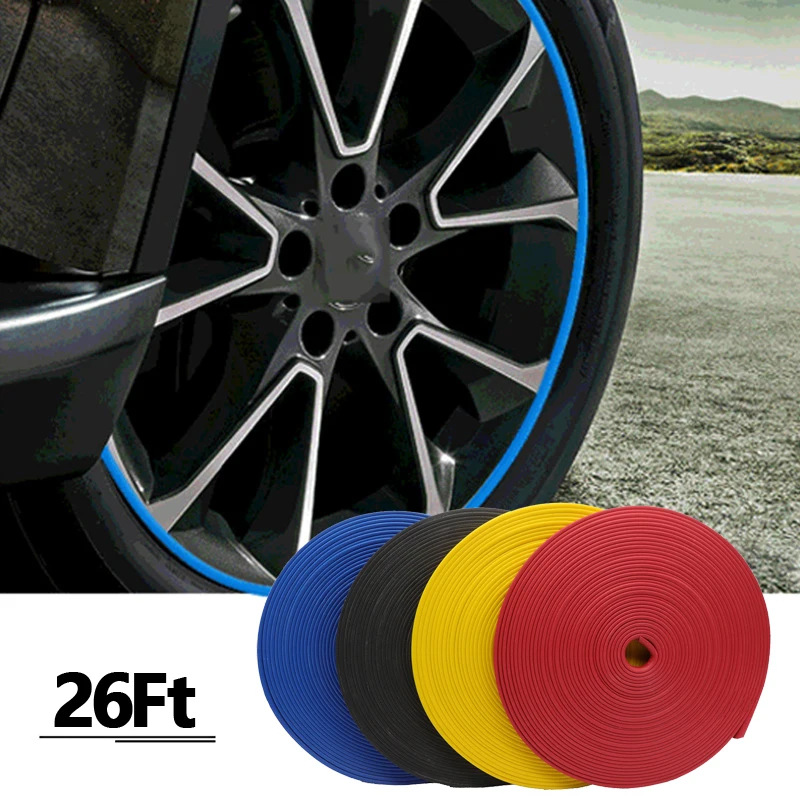 

26Ft Wheel Rim Protector Strip For Kia Rio Sportage 5 K3 Ceed Sorento Soul Picanto Cerato Tire Trim Guard Line Styling Mouldings