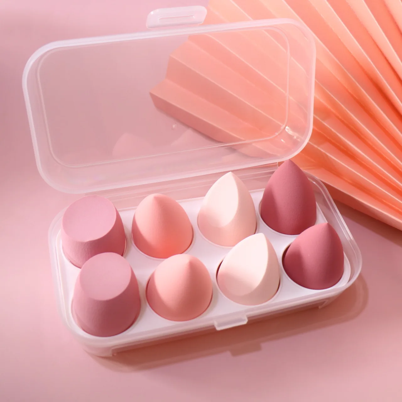 

Professional Soft Puff Box Beauty Egg Bracket Cleaning Solution Kit Makeup Puff Sponge Cosmetic Tools Manicure Wholesale Women