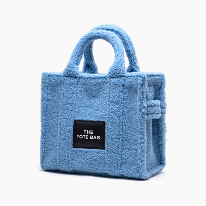 

Luxury Brand Tote Bags for Women 2022 Hit Winter Famous Designer Brand Plush Fluffy Crossbody Shoulder Bag Soft Small Handbags