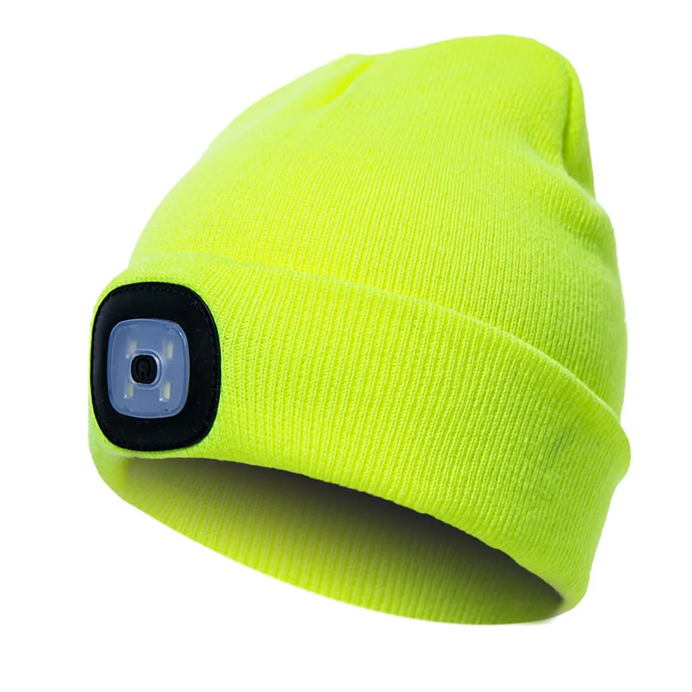 

Outdoor Beanie Camping Fishing LED Light Climbing Hat Knitted Running Unisex