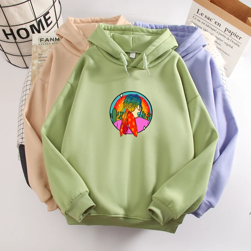 Literary Womens Graphic Sweatshirt Vintage Oversize Harajuku Hoody Ladies Hip Hop Autumn Winter Long Sleeve Sweetshirt for Girls