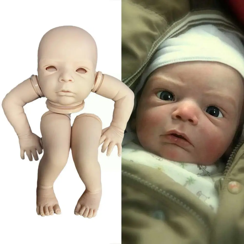 

19inch Niclas Reborn Kit Real Soft Color Eyes Body Unfinished And With Parts R9c2