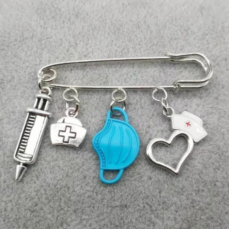 Новая мода брошь Доктор инструмент медицинский стетоскоп шприц маска на лицо