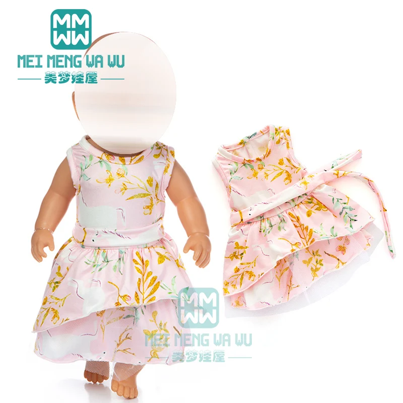 Clothes for doll fit 43cm baby new born fashion Rainbow dress princess | Игрушки и хобби