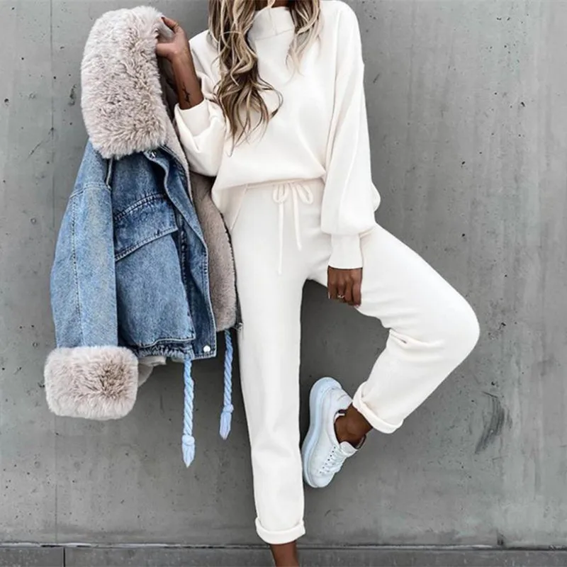 Женские спортивные костюмы осенне-зимний плотный флисовый теплый однотонный