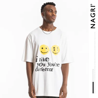 Мужская футболка Nagri в европейском и американском стиле с трехмерным принтом