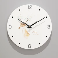 nordic modern design wall clock minimalist wooden simple silent wall watch white living room montre murale home decor ad50hd