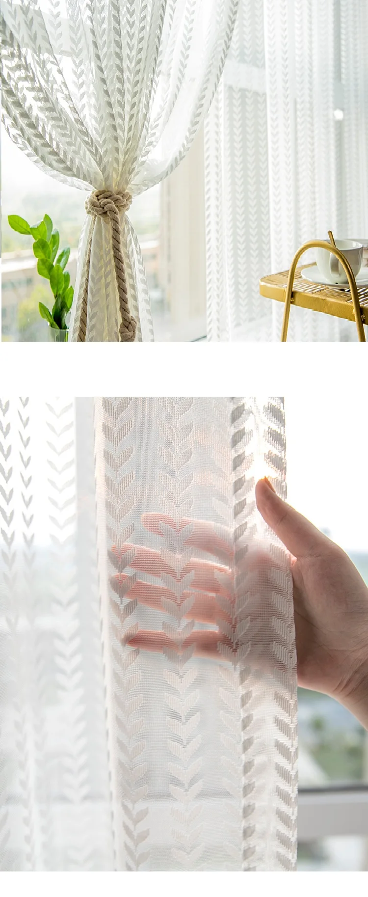 Korean Embroidered Sheer Curtains tulle For Living Room Bedroom Kitchen Yarns Children's room Custom curtain White tulle Curtain