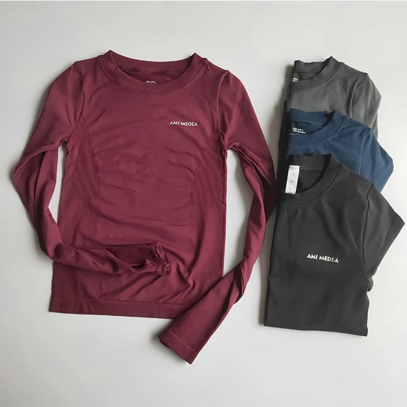 

Женские рубашки с длинным рукавом для йоги, спортивные топы для фитнеса и йоги, спортивная одежда, одежда для спортзала, колготки, футболка д...