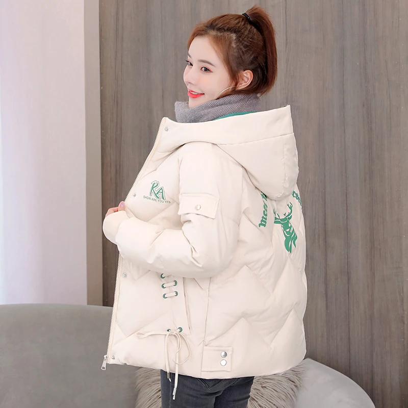 

Winter Jacket Women Parkas Thicken Short Coats Casual Hooded Coat Female outwear Slim Cotton Padded good Quality
