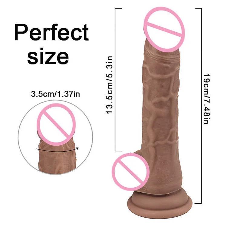 GaGu двухслойный силиконовый фаллоимитатор больших размеров реалистичный пенис с