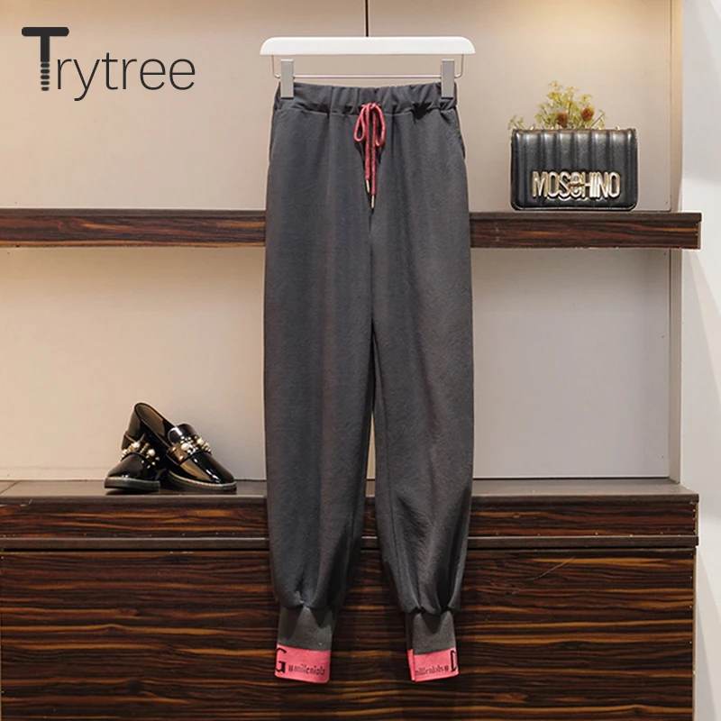 Trytree/летние женские комплекты из двух предметов однотонные повседневные