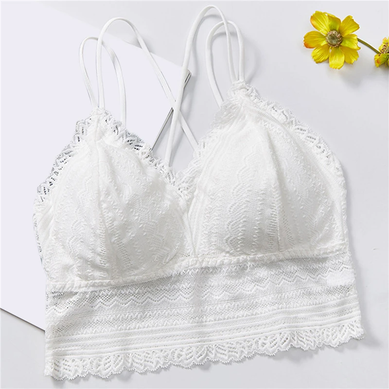 

Women Lace Bralette Seamless Bras Sexy Beauty Back Tube Tops Girls Underwear Gathered Bras High Quality Breathable Tube Top 2022