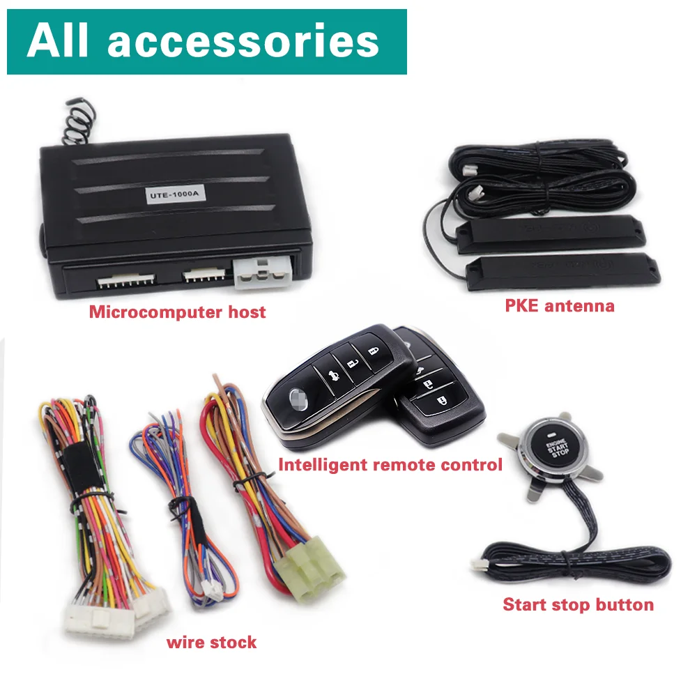 Автомобильная сигнализация Kirbin 12 В PKE БЕСКЛЮЧЕВОЙ вход автомобиля кнопка запуска