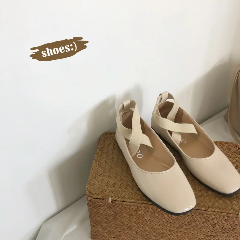

Explosion style solid color wild casual fashion elegant simple 2020 spring autumn must-have Elastic band women's shoes W33-74