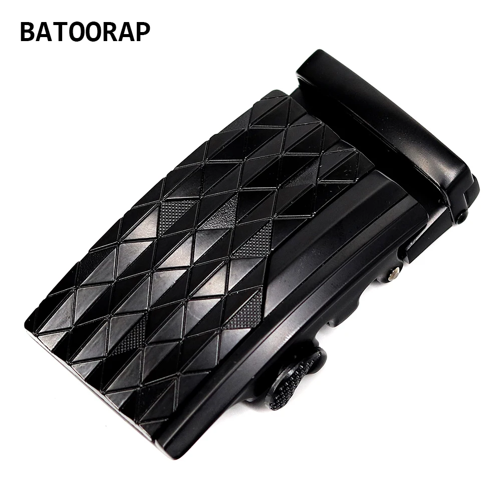 

New 2021 Black Belt Buckle Automatic Fashion Metal Strap Buckle Alloy Click Buckles Durable Fits In 3.5 CM Ratchet Belts