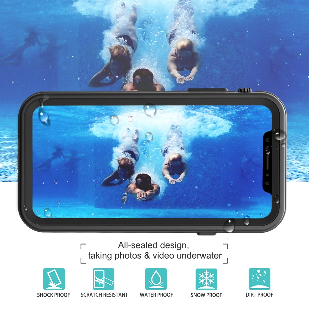 IP68 Real Waterproof Case For iPhone X XR XS Max Swimming Diving Water Proof Cover Full Protection | Мобильные телефоны и