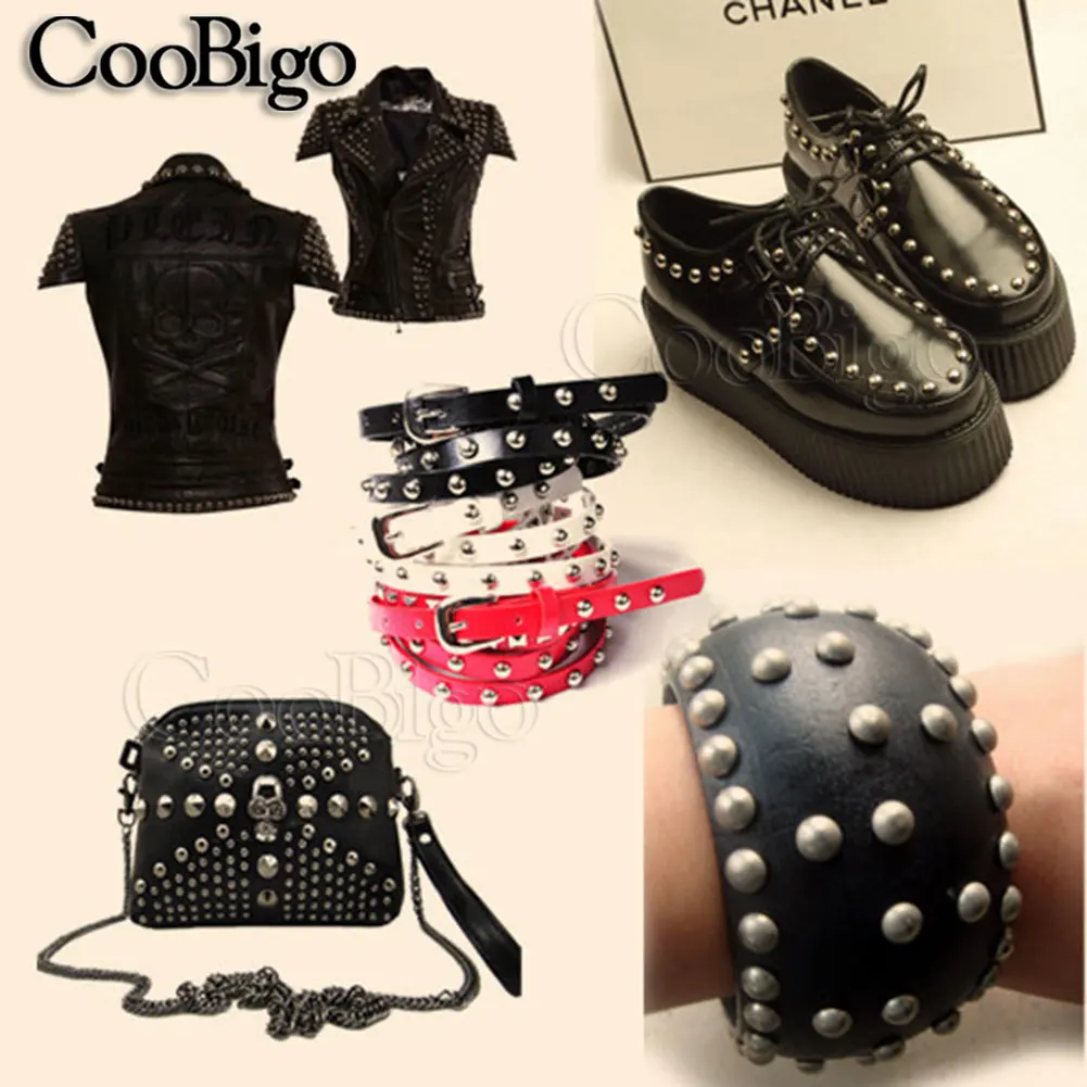 Металлические заклепки-гвоздики с круглыми шипами 12 х10 мм 100 комплектов | Дом и