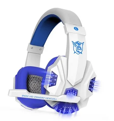 white blue light PC780 игровая гарнитура наушники проводные геймерские наушники стерео звук гарнитуры с микрофоном светодиодный светильник для компьютера PC Gamer - Цвет: white blue light