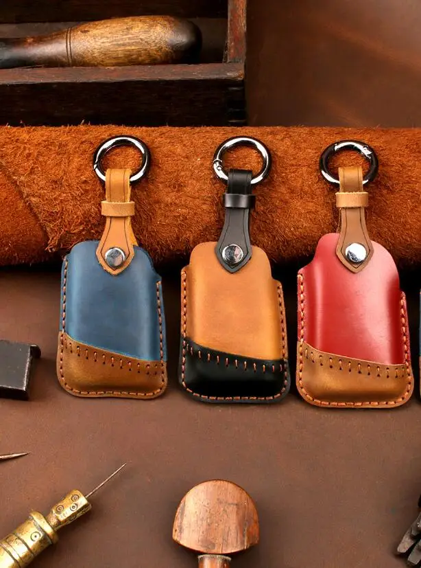 Модный автомобильный чехол для ключей из натуральной кожи VW Passat B8 CC Magotan SKoda A7 Octavia