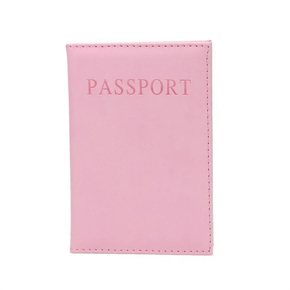 

English PU Leather Passport Case Comfortable Dustproof Case For Credit Cards ID Cards Travel Storage