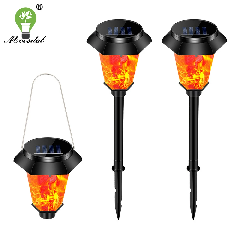 Solar Light Flickering Flames LED Torches Lights Outdoor Solar Landscape Decoration Dusk To Dawn Auto on/Off Pathway Lights