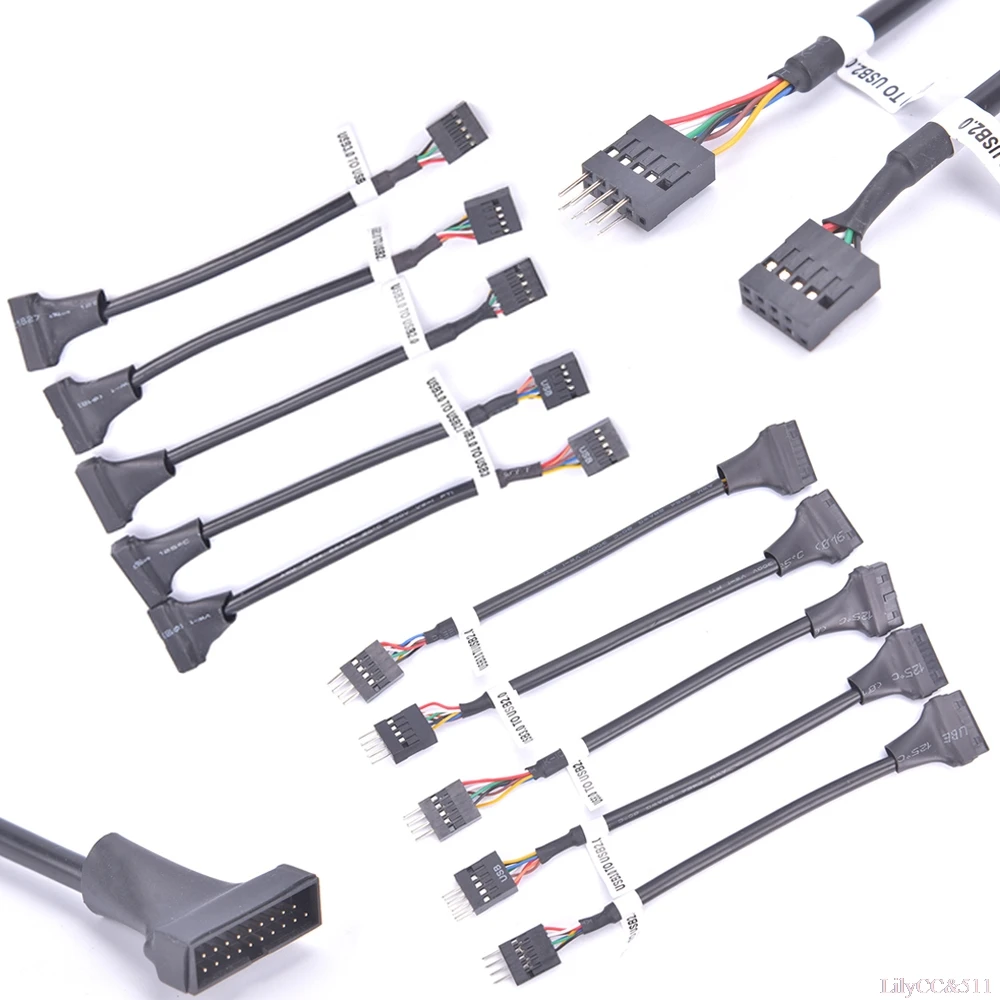 

USB 3.0 20Pin Male to Motherboard USB 2.0 9 Pin Female Converter Cable Adapter