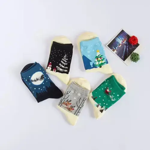 Лидер продаж Рождественские хлопковые носки для маленьких девочек Милые со