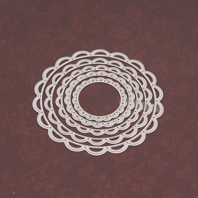 5 шт./компл. пресс-формы с круглыми рамками металлические для скрапбукинга сделай