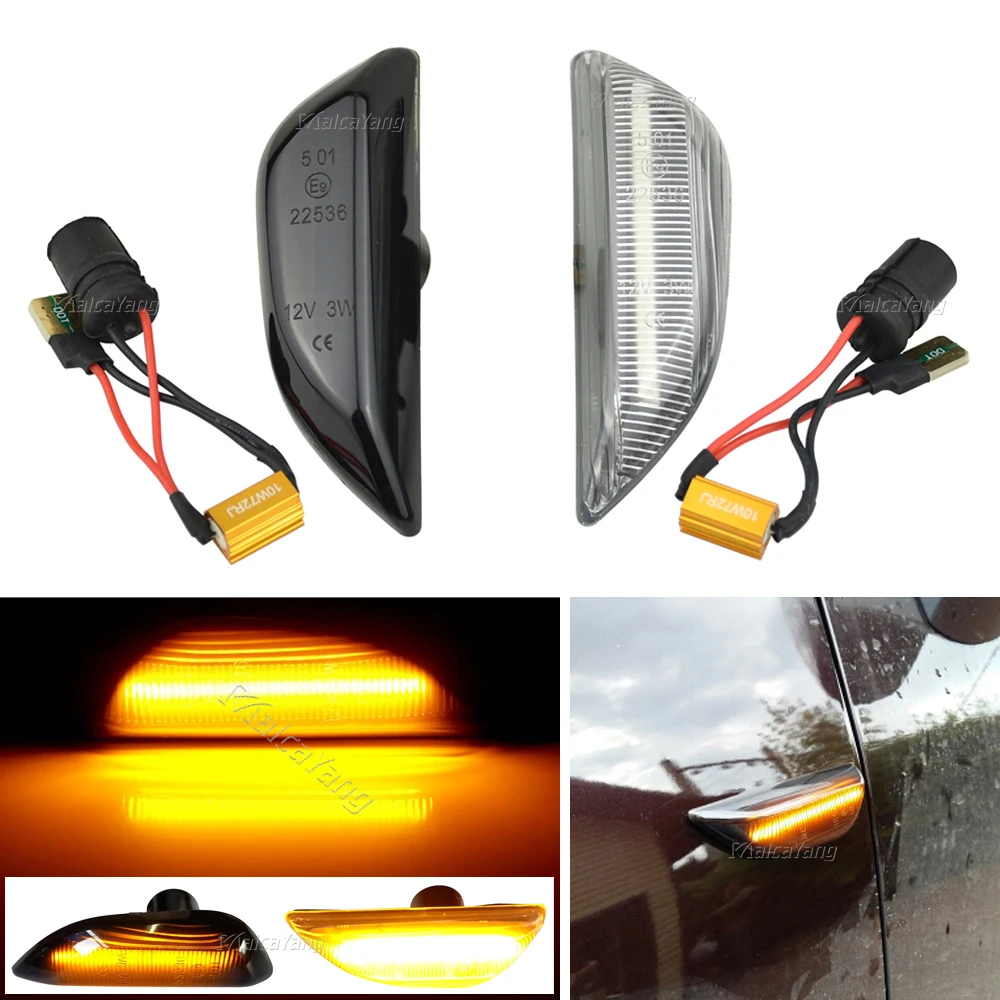 

2x Dynamic Led Side Marker Flowing Turn Signal Sequential Blinker Lamp For Opel Mokka X Chevrolet Trax 2013~2020 Buick Encore
