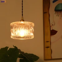 creative glass loft pendant lights led hanglamp pure copper bedroom light pendant lamp creative hanging lamp lampara colgante